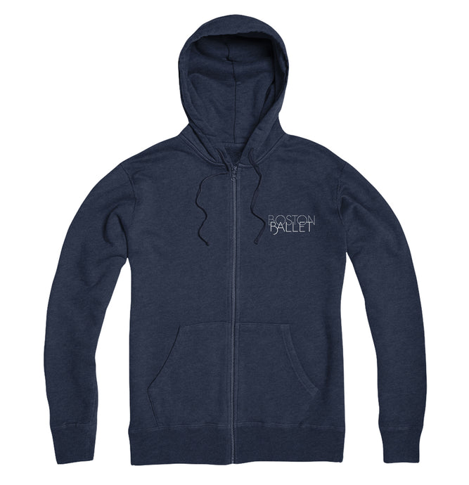 Navy Unisex Zip-Up Hoodie